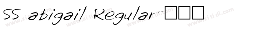 SS abigail Regular字体转换